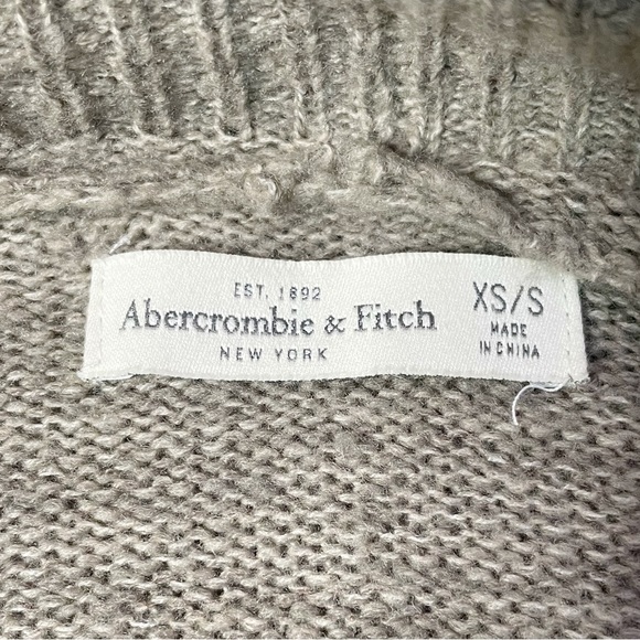 Abercrombie & Fitch Waterfall Open Cardigan Taupe Greenish Gray Women’s Size XS - Picture 5 of 6